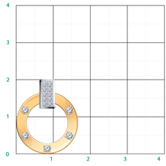 50219 - Подвеска круглая из комбинированного золота 585 пробы с фианитами