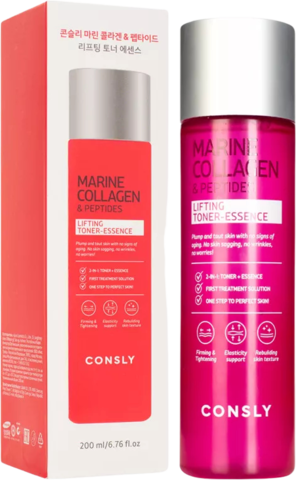 Consly Toner Тонер-эссенция укрепляющий с коллагеном и пептидами Marine Collagen Peptides Lifting Toner-Essence