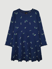 Платье с длинным рукавом Mjölk Navy Flowers