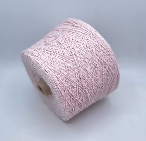 Бобинная пряжа (пр.Италия), art.Seta bourette ,2/700 350м/100гр.100%Буретный шелк, цвет-Бледно-розовый , арт-32191