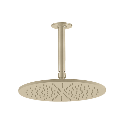 Gessi 58252#727 Gessi INCISO Потолочная душевая головка шарнирная на 1/2",Ø300мм, цвет: brushed brass pvd