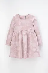 платье  для девочки  КР 5788/розовый лед,кружевные цветы к433