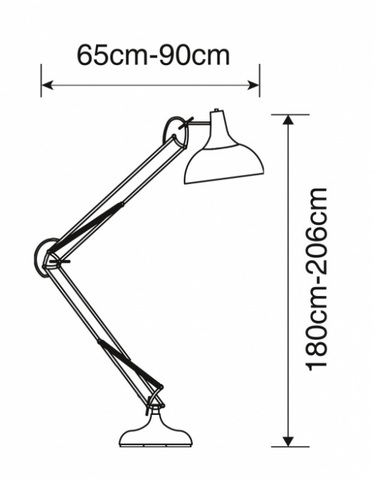 Торшер Arte Lamp GOLIATH A2487PN-1BK