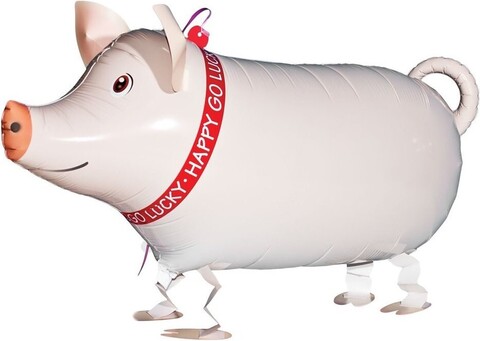 Шар (26''/66 см) Ходячая Фигура, Поросенок, 1 шт.