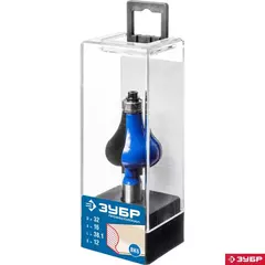 ЗУБР 32 x 38 мм, хвостовик 12 мм, фреза кромочная фигурная №7, Профессионал (28718-32)