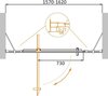 Душевая дверь в нишу Cezares MOLVENO-BA-12 MOLVENO-BA-12-80+50-C-Cr-IV