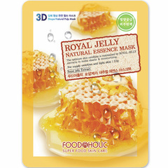 Тканевая маска с экстрактом пчелиного маточного молочка FOODAHOLIC Royal Jelly Natural Essence 3D Mask