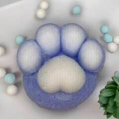 Игрушка-антистресс, тянучка мохнатая, Лапка, двухцветная, МИКС, 9,5*9,5*3 см, 1 шт.