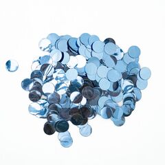 Конфетти фольга Круг, Голубой, 1 см, 50 г
