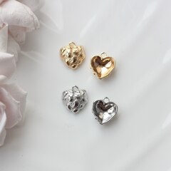 Подвеска с Сердце фактурное, 13*12 мм, позолота, П105