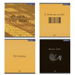 
          Тетрадь 36 л., А5, линия, Alingar "Positive book", скрепка, второй блок 60г/м2, мелованный картон (стандарт), 4 дизайна в пленке т/у