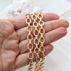 Цепочка 9,5*8 мм, позолота, 50 см, А215