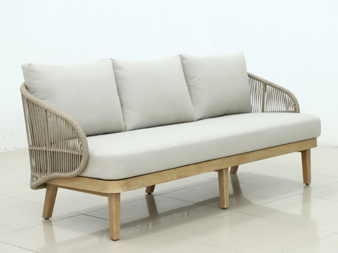 Диван плетеный трехместный Tagliamento Mali, натуральный