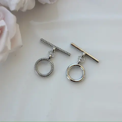 Замочек - тогл, 12,5 мм, родий. З100