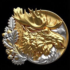 Силиконовый молд Лось (медальон) № 0473