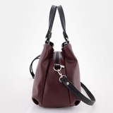 Сумка Саломея 198 наппа бордо + черный