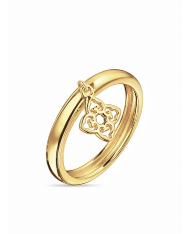 Кольцо Миниатюры Классик Желтое Золото 17