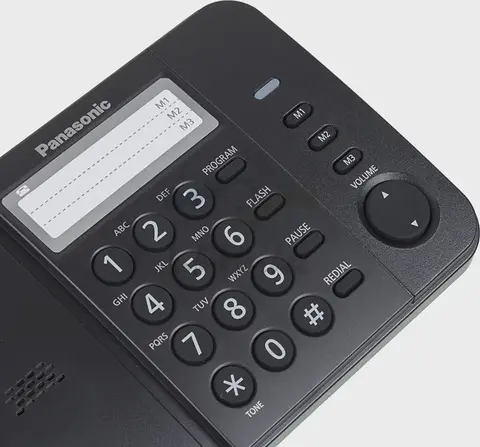 Телефон проводной Panasonic KX-TS2352RUB черный