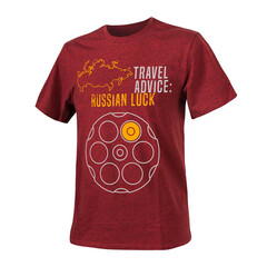 Helikon-Tex T-Shirt (Travel Advice: Russian Luck) - Melange Red