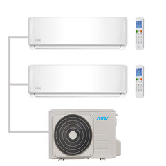 Мульти сплит система на 2 комнаты MDV Free match FOREST / AURORA