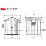 Хозблок Keter Oakland 7,5x7 фута