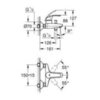 Набор для ванны 3 в 1 GROHE 124446 Eurosmart (33265002,33300002,27853000), хром