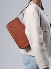 Сумка кожаная багет Deboro 30138 питон