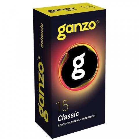 Презервативы GANZO Classic, обильная смазка, 15 шт.