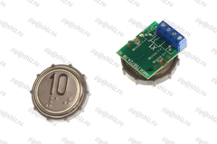 Кнопка (кнопочный модуль) ВКЛ13А-2-4ПБ "10 этаж", круглая, белая подсветка, с кодом Брайля