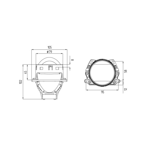 Светодиодные би линзы MTF light HL45K50D Dynamic Vision MultiLED 3