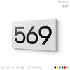 Номер на дверь 569, табличка на дверь для офиса, квартиры, кабинета, аудитории, склада, белая 120х70 мм, Айдентика Технолоджи