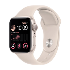 Умные часы Apple Watch SE (2022) GPS, 40mm, Aluminium Case with Sport Band M/L, Starlight (Сияющая звезда)