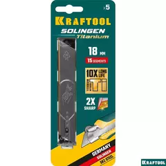 KRAFTOOL 18 мм, 5 шт, сегментированные лезвия (09606-TIN-18-S5)