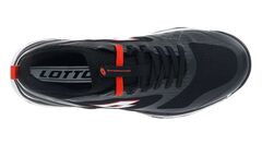 Теннисные кроссовки Lotto Mirage 200 Speed - all black/all white/flame red