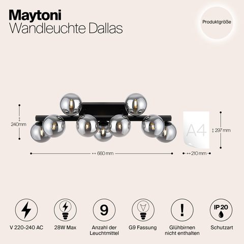 Настенный светильник Maytoni Dallas MOD547WL-09B