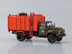 ZIL-130 KO-413 garbage truck late design radiator khaki-orange 1:43 AutoHistory