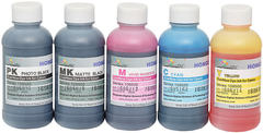 Комплект водорастворимых чернил для 5-ти цветных широкоформатных плоттеров Epson. 5x200 мл