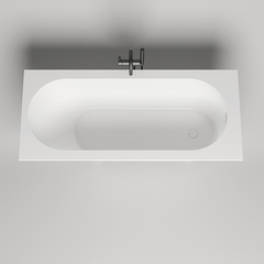 Salini Ornella Kit Встраиваемая ванна 180х80х60cм, овальная чаша, донный клапан, сифон, щелевой слив-перелив, цвет: белый глянцевый фото