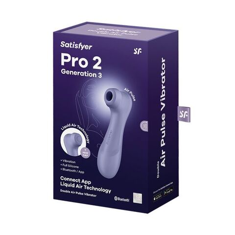 Satisfyer Pro 2 Generation 3 Bluetooth/App with Liquid Air Лиловый Клиторальный вибростимулятор