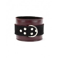 Наручники из натуральной кожи бордо