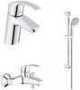 Набор для ванны 3 в 1 GROHE 124446 Eurosmart (33265002,33300002,27853000), хром