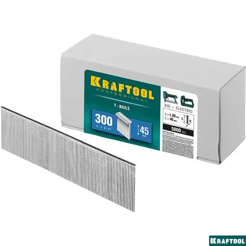 KRAFTOOL  тип 18GA (47/300/F) 45 мм, 5000 шт, гвозди для нейлера (31785-45)