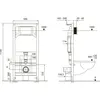 TECE S401101 TECEspring комплект 4 в 1 Застенный модуль,панель смыва с круглыми кнопками, хром глянцевый