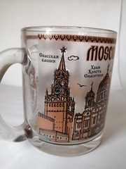 Кружка 300 мл стекло с видами Москвы