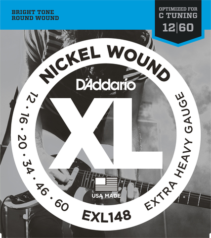 D`ADDARIO EXL148 NICKEL WOUND EXTRA-HEAVY 12-60