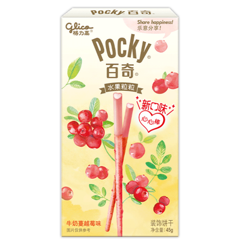 Бисквитные палочки со вкусом молочной клюквы Pocky, 45 гр