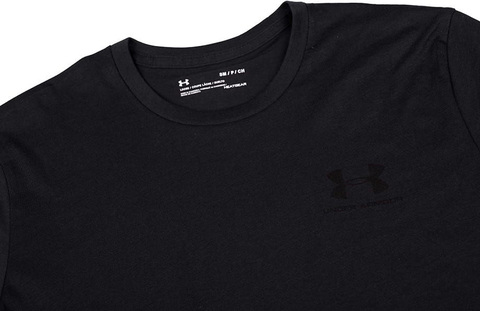 Картинка футболка Under Armour Sportstyle Left Chest Logo SS черный - 8