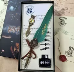 Harry Potter Magic Feather Pen set green