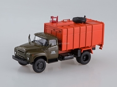 ZIL-130 KO-413 garbage truck late design radiator khaki-orange 1:43 AutoHistory