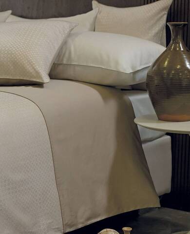 Постельное белье 2 спальное евро Dondi Brando Ostrica светло-бежевое